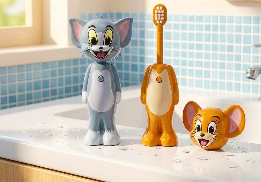 TOM & JERRY Kids TOOTHBRUSH - Fun & Cute for Babies
