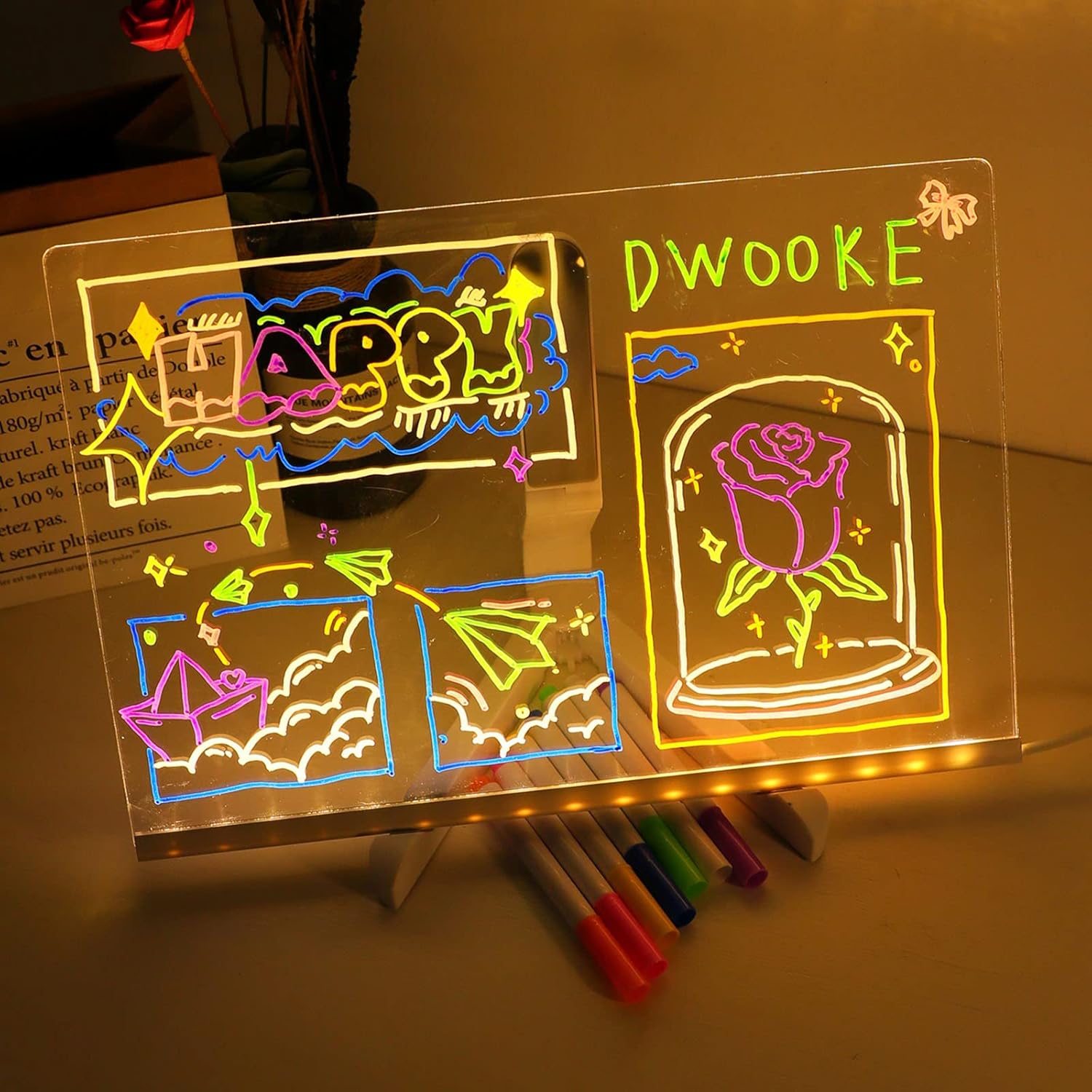 Multiple Color LED Writing Board - Large Size (Multiple Purpose) FOR KIDS